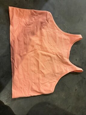 Athleta Ribbed Coral Crop Tank Top